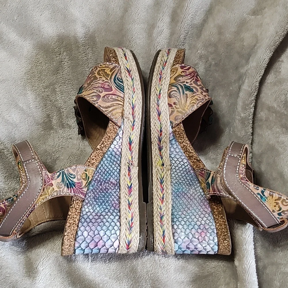 NWOB L'ARTISTE ANNMARIE ANKLE STRAP SANDAL size 36/5.5-6